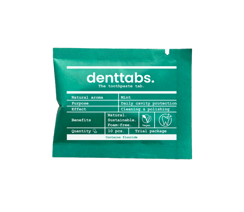 Denttabs Toothpaste Tablets - Mint - Trial Pack - Fluoride - Mint