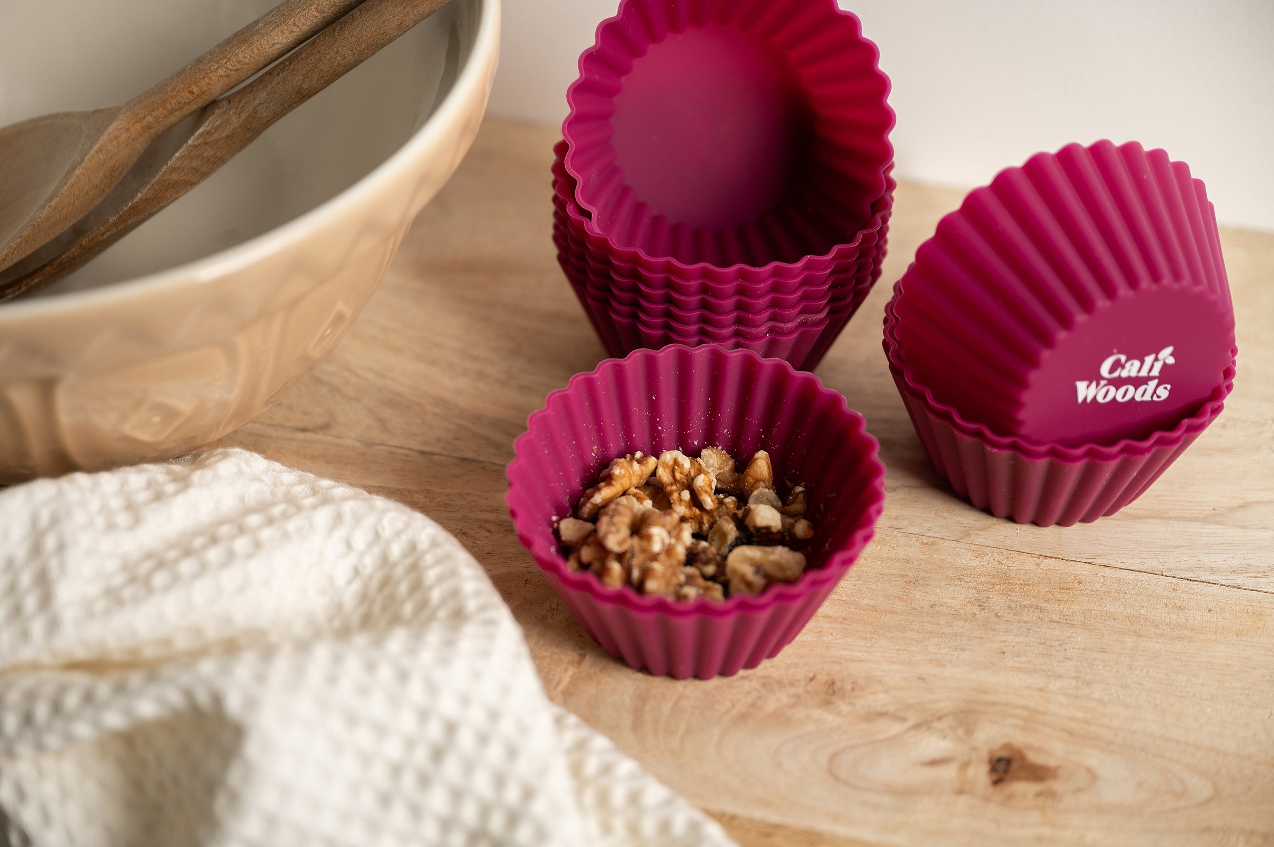 Kitchen Berry Kit Reusable Stretch Lids Very Berry Muffin Liners Very Berry on white background