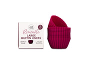 Kitchen Berry Kit Reusable Stretch Lids Very Berry Muffin Liners Very Berry on white background