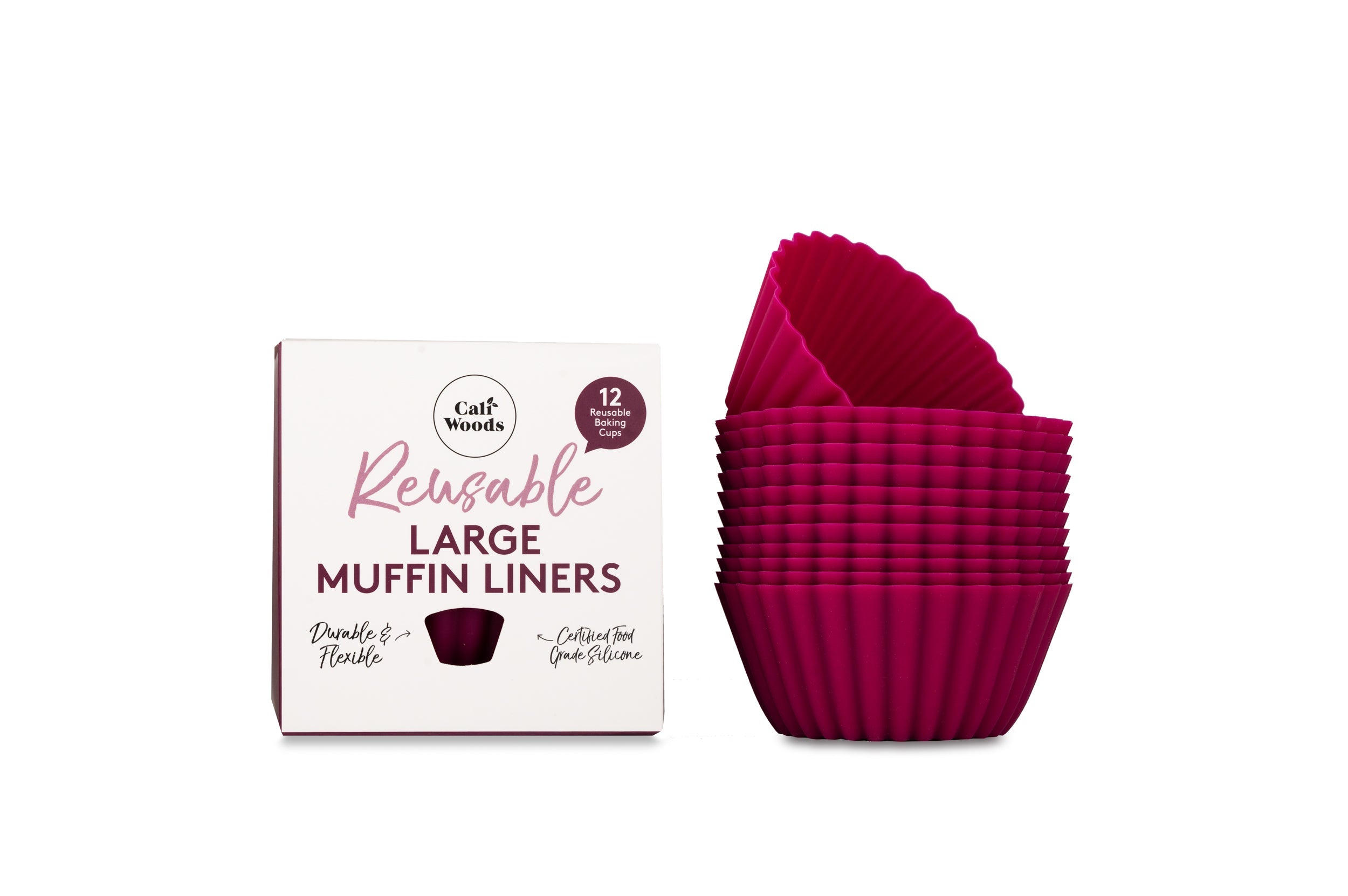 Kitchen Berry Kit Reusable Stretch Lids Very Berry Muffin Liners Very Berry on white background