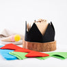 Caliwoods reusable party hats, featuring the black variant