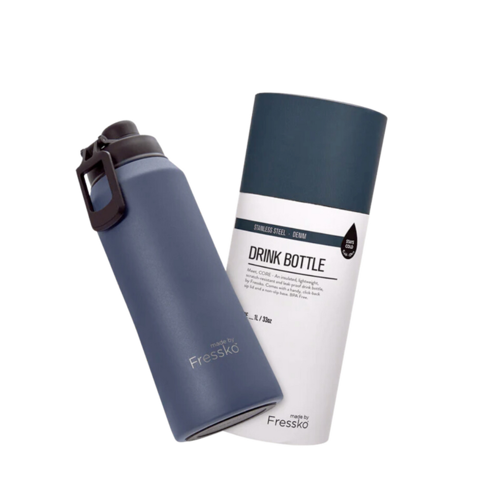 Fressko Core Drink Bottle Khaki 1L Sip Lid