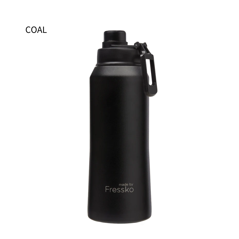 Fressko Core Drink Bottle Coal 1L Sip Lid