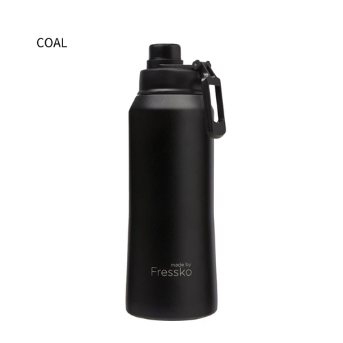 Fressko Core Drink Bottle Coal 1L Sip Lid