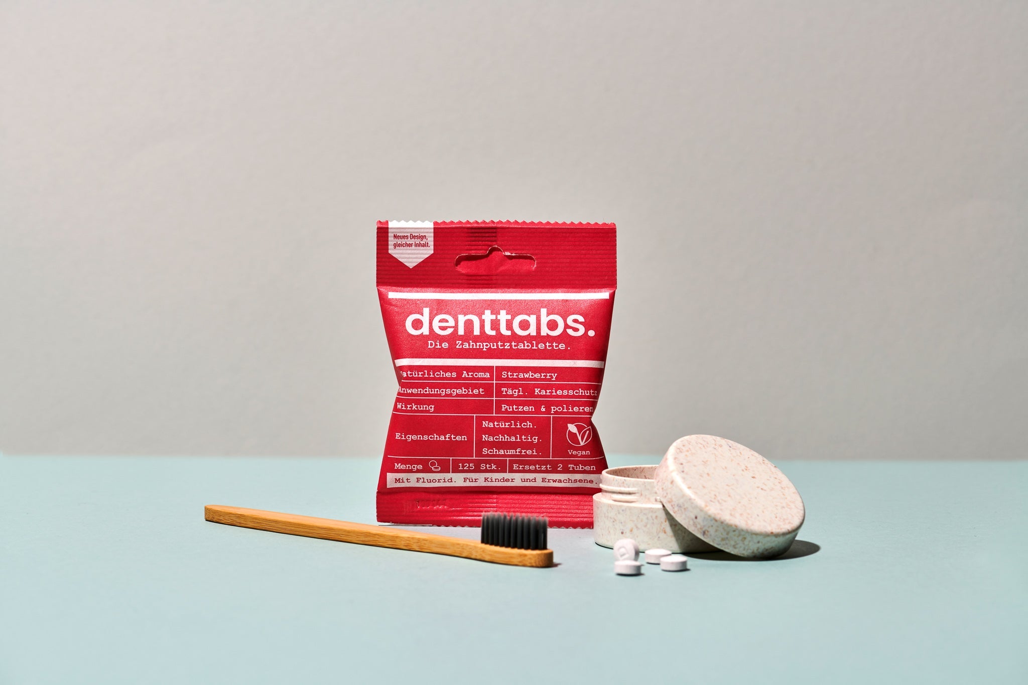 Denttabs Toothpaste Tablets - Trial Pack - Fluoride - Strawberry
