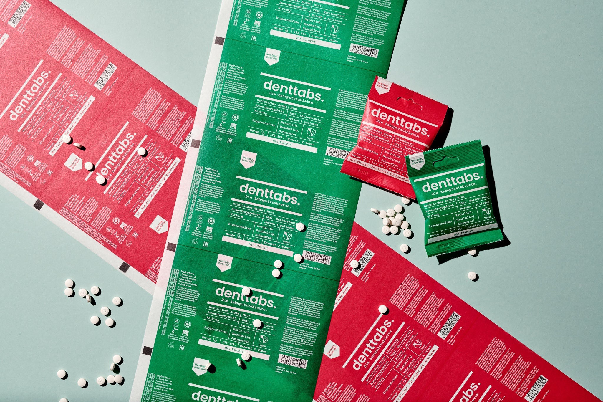 Denttabs Toothpaste Tablets - 1 Year - Fluoride - Strawberry