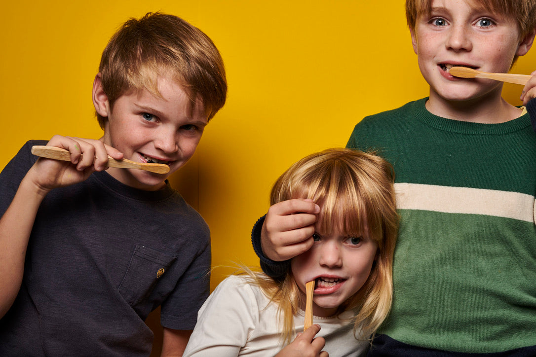 children's images in yellow background