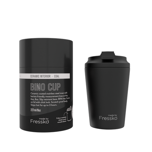 Fressko Bino CERAMIC Reusable Cup Coal 230ml
