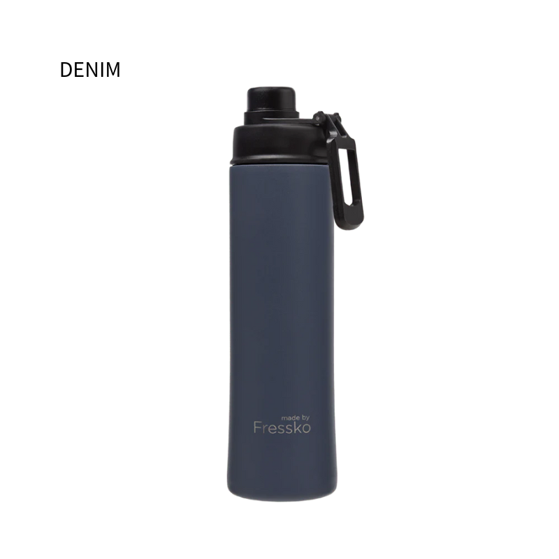 Fressko Move Drink Bottle Denim 660ml Sip Lid