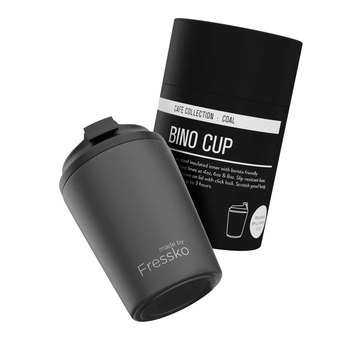 Fressko Bino Reusable Cup Coal 230ml