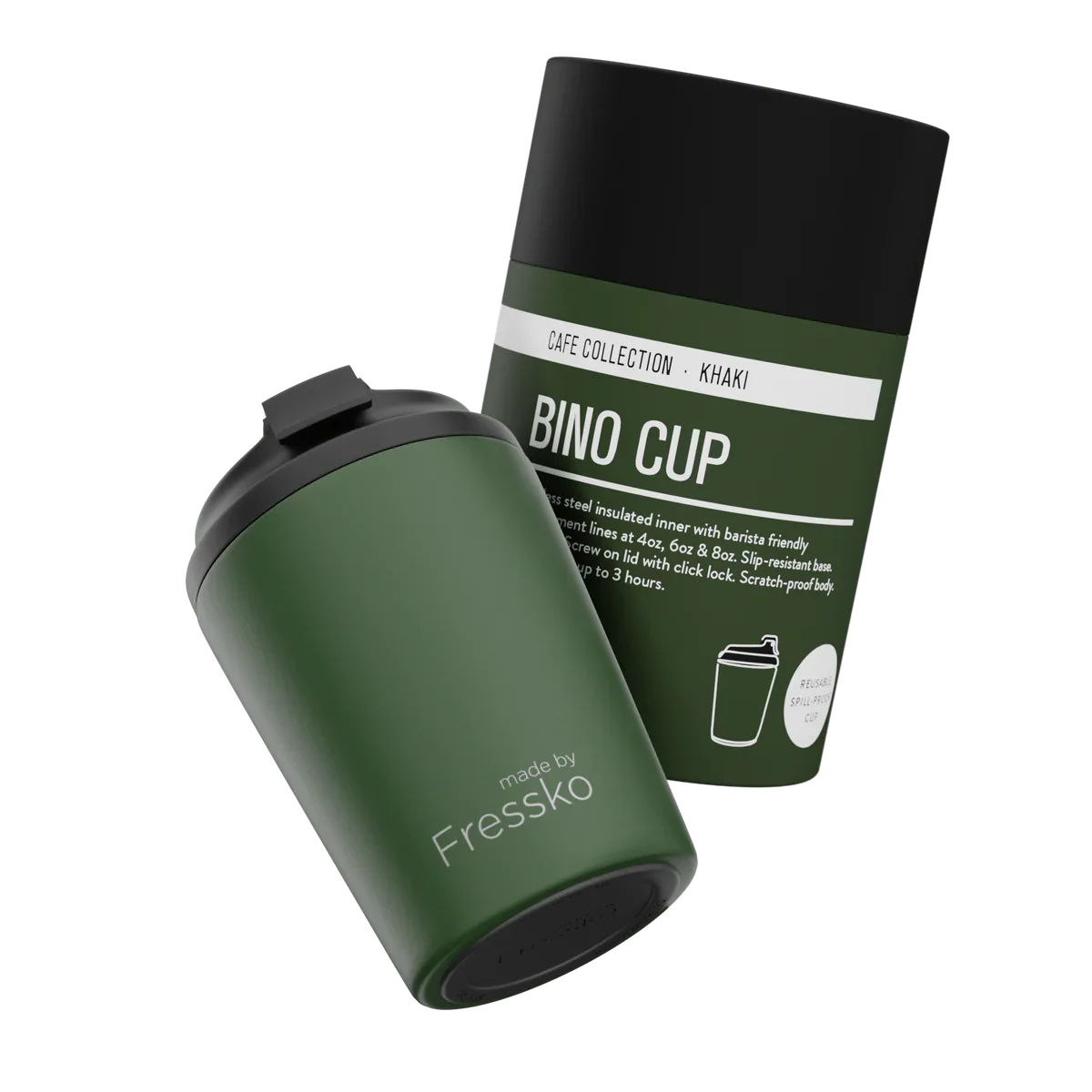 Fressko Bino Reusable Cup Khaki 230ml