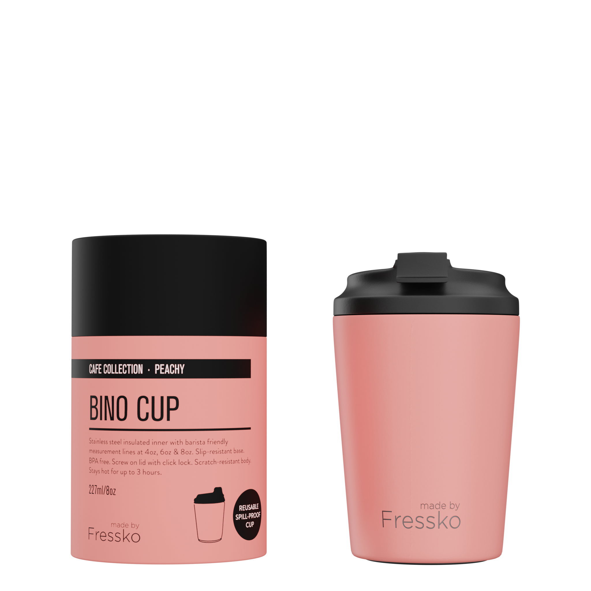 Fressko Bino Reusable Cup Peachy 230ml