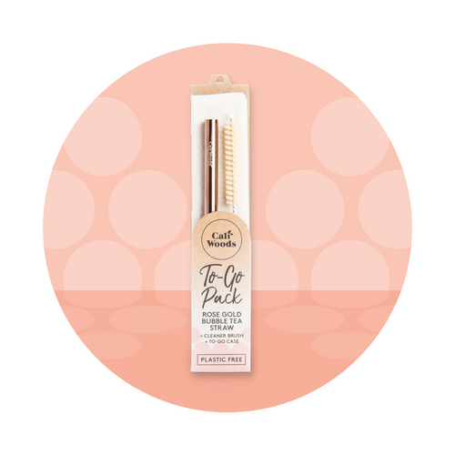 To-Go Straw Packs - Bubble Straw - Rose Gold