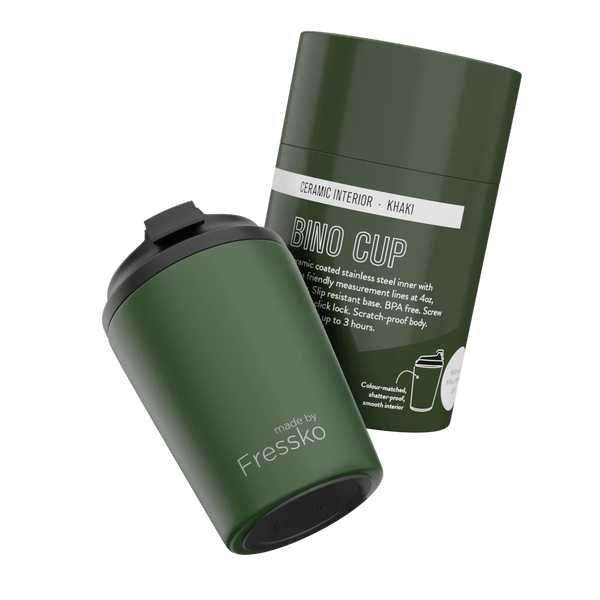 Fressko Bino CERAMIC Reusable Cup Khaki 230ml