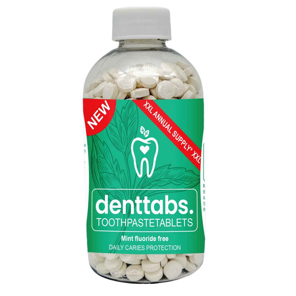 Denttabs Toothpaste Tablets - Mint - 1 Year - Fluoride - Mint