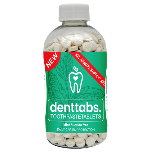 Denttabs Toothpaste Tablets - Mint - 1 Year - Fluoride - Mint
