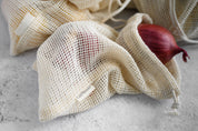 Produce bags with red onions