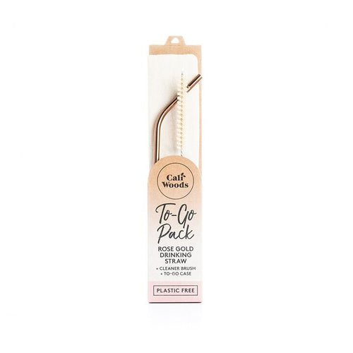 To-Go Straw Packs - Drinking Straw - Rose Gold