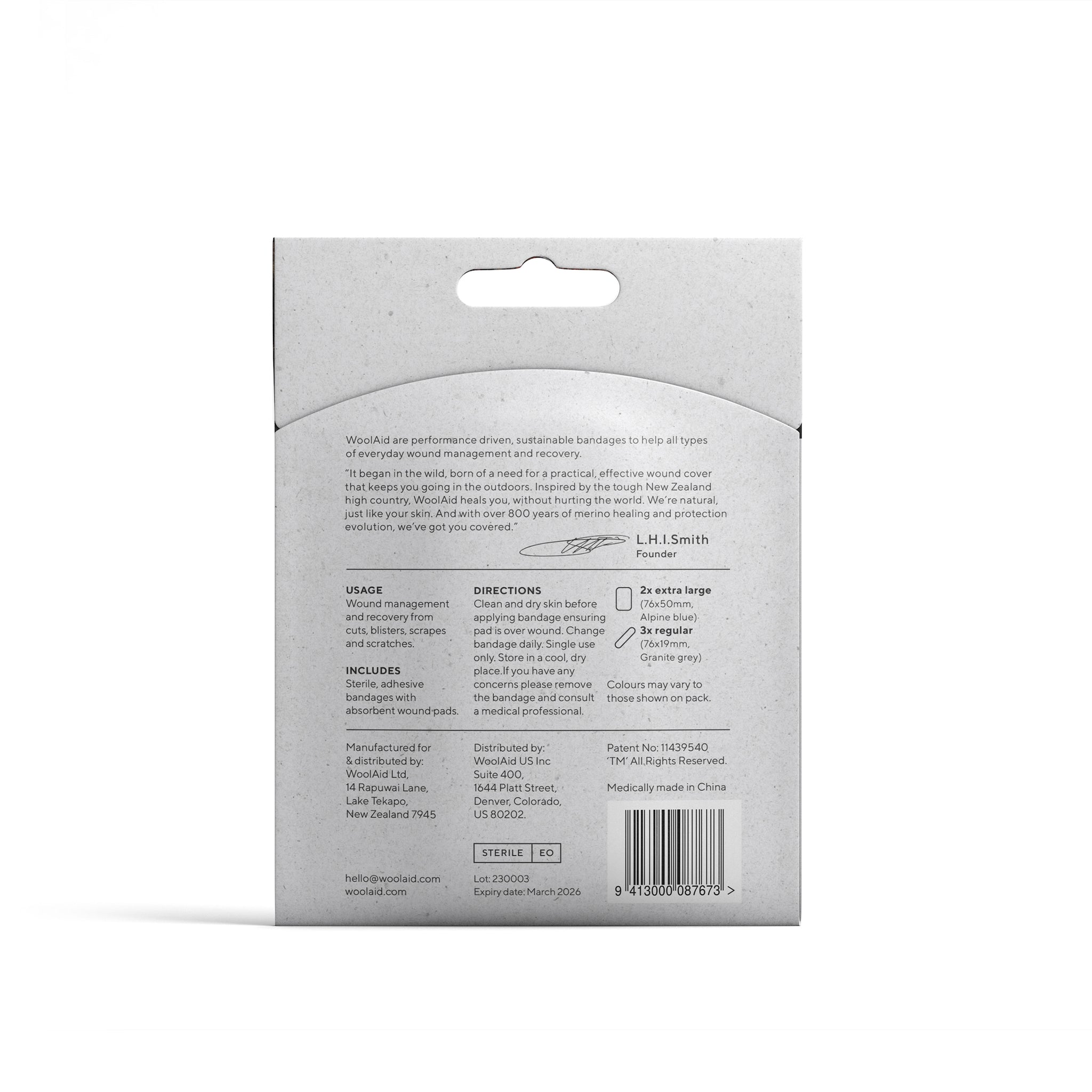WOOLAID Adhesive Bandages