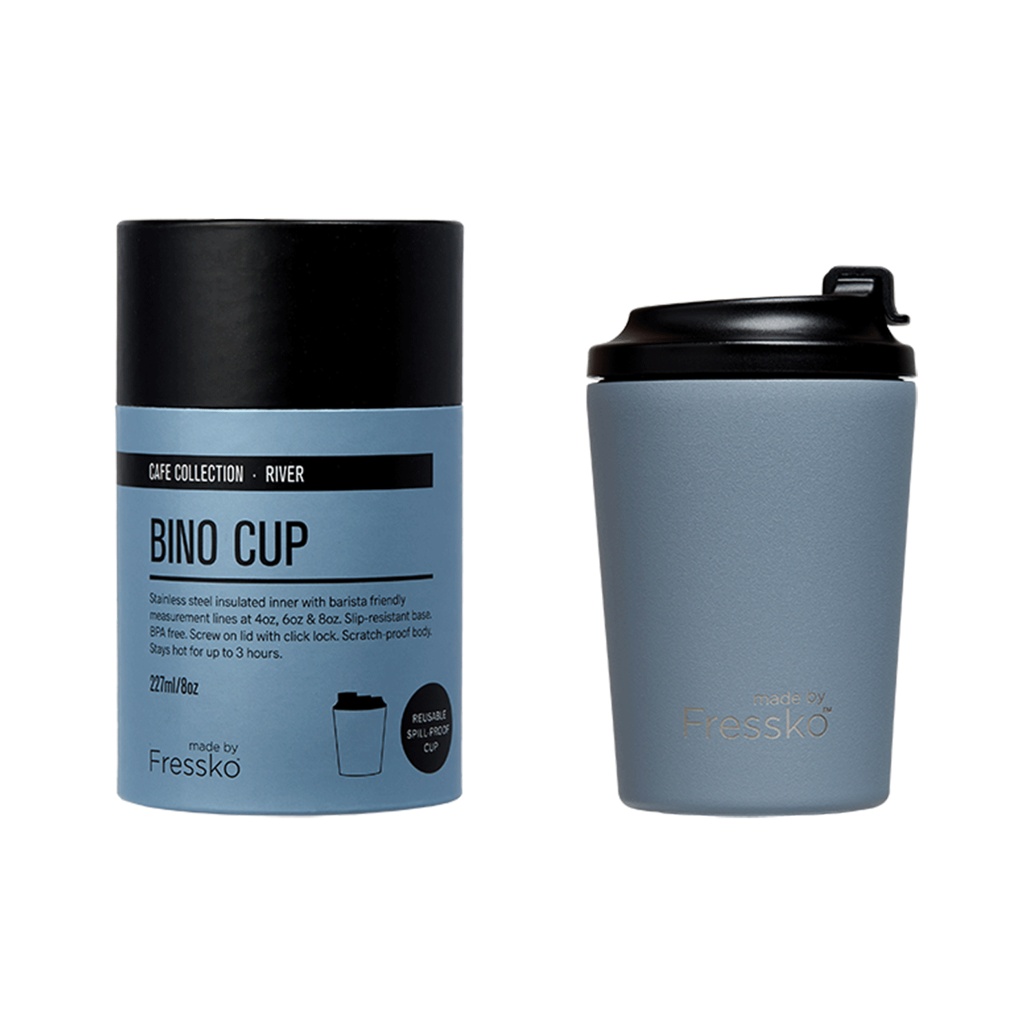 Fressko Bino Reusable Coffee Cup 230ml River