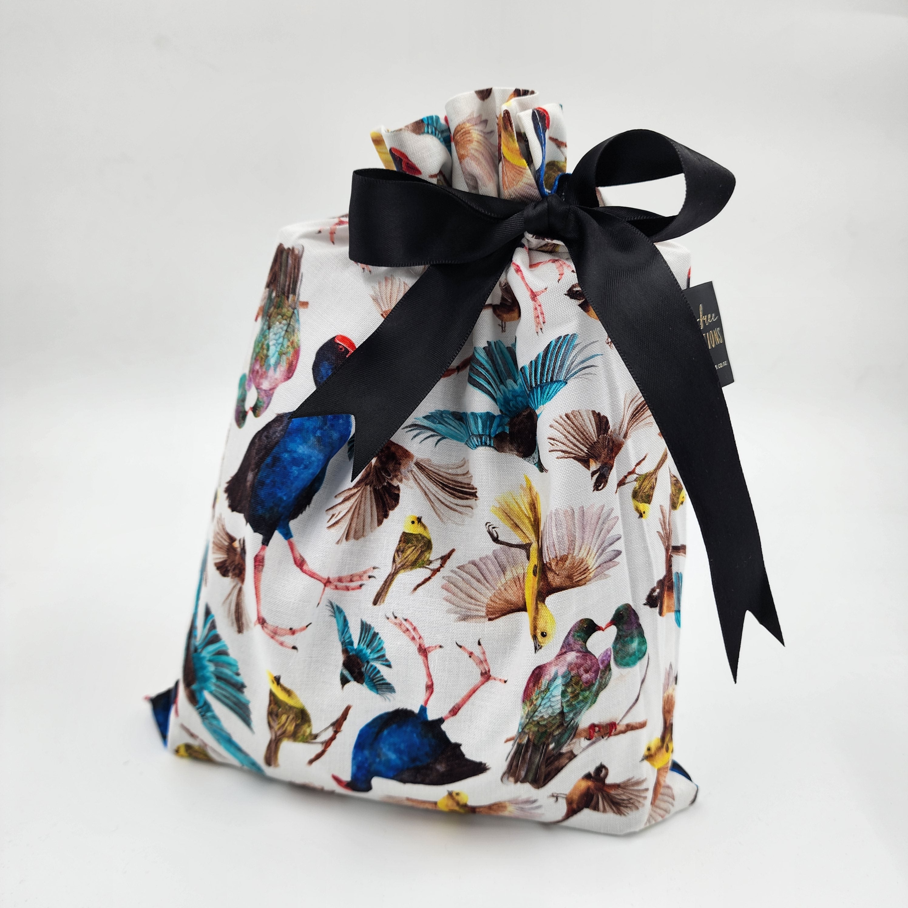 NZ Birds small cotton Gift Bag