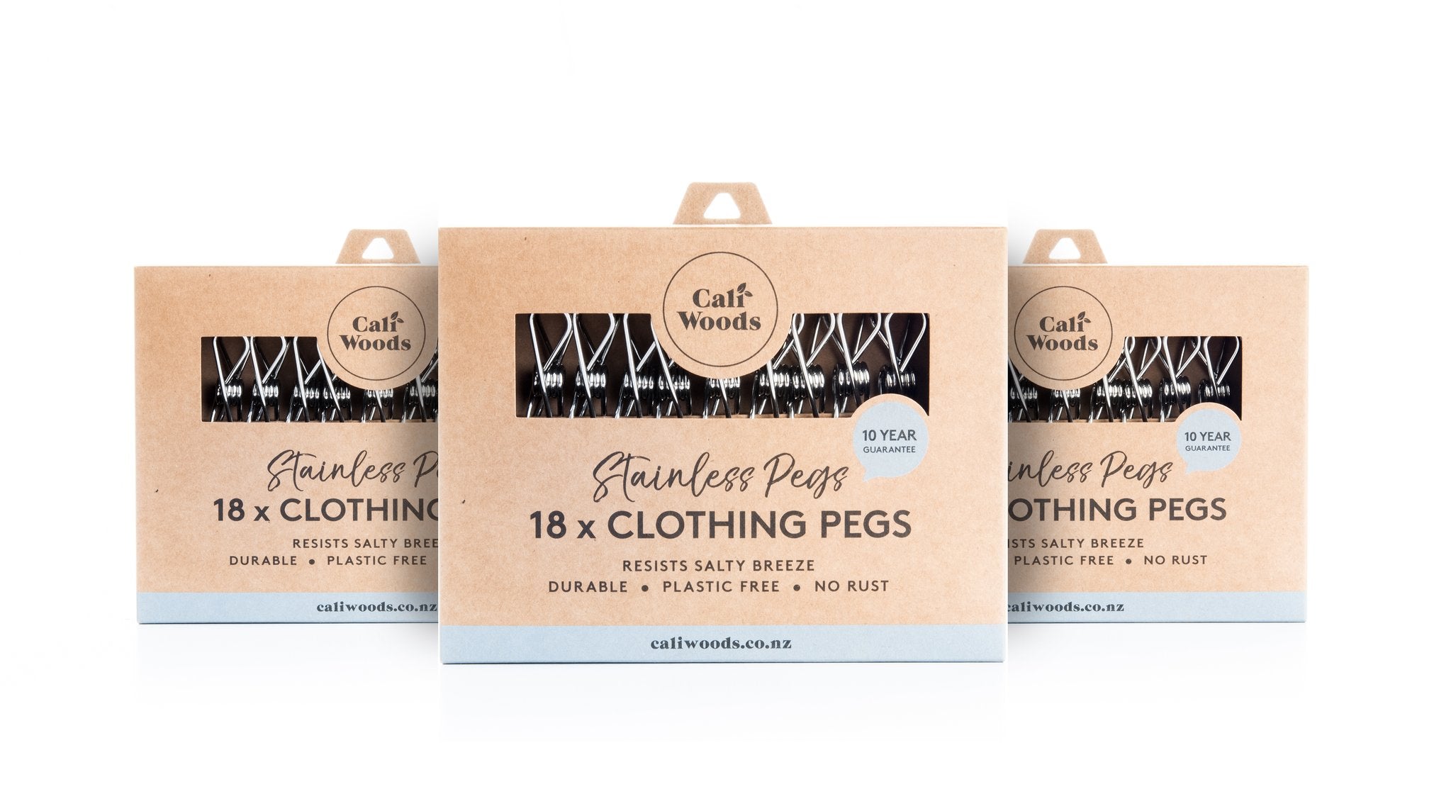 Stainless Clothing Pegs - Clothing Peg Pack 18pk (Boxed)