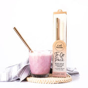 To-Go Straw Packs - Smoothie Straw - Rose Gold