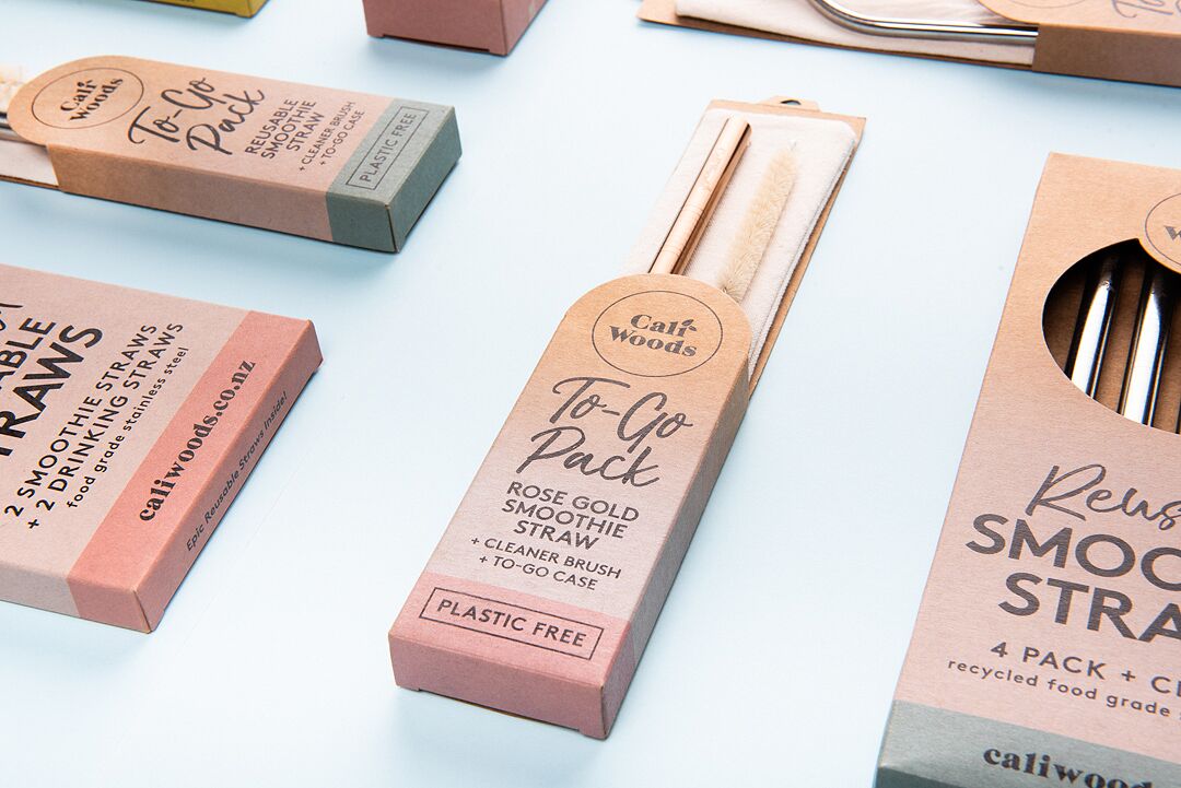 To-Go Straw Packs - Bubble Straw - Rose Gold